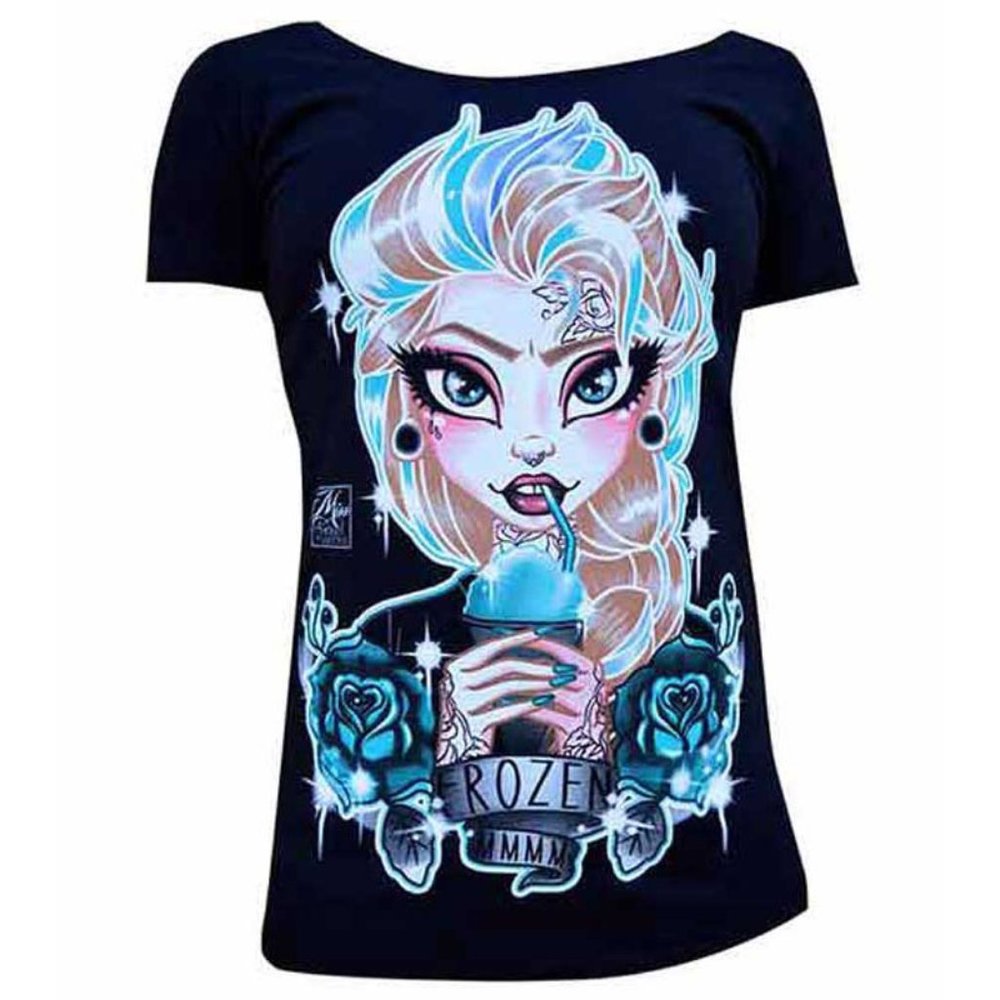 Frozen Black Custom Art Tattoo Black Tee S-M-L-XL-2XL NWT